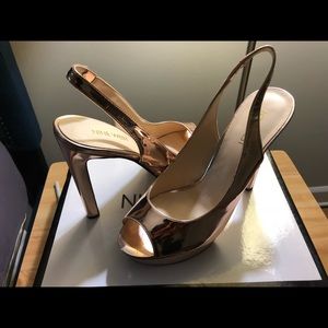 Nine West Valorie Rose Gold Slingback Pumps